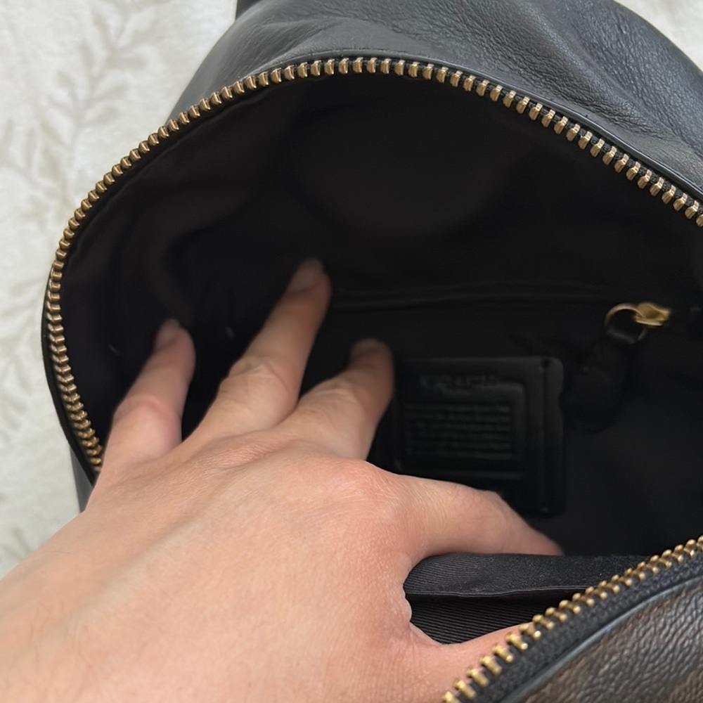 Coach Brown Leather Backpack - Picture 3 of 3